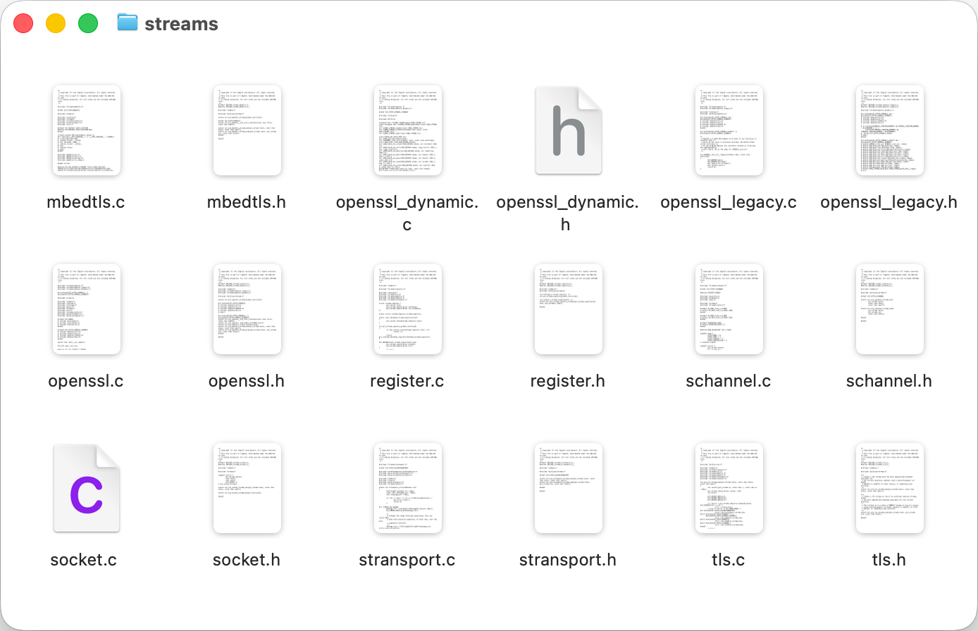 Finder window showing files in the icon view without any icon badges